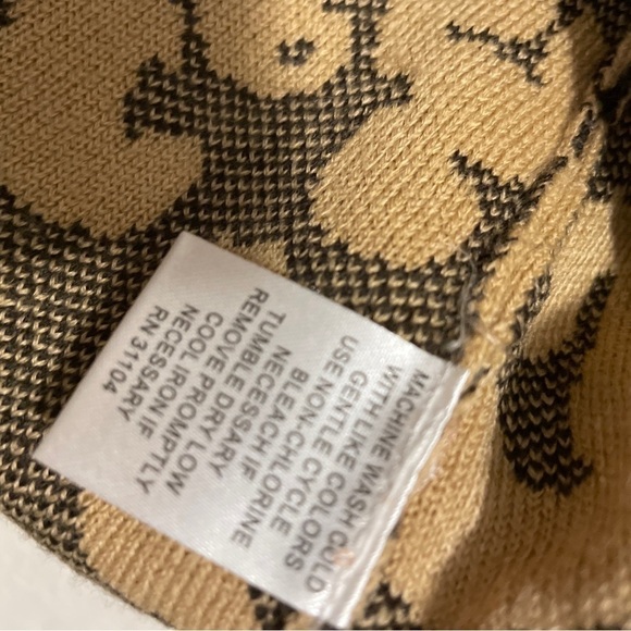 Kim Rogers Womens Two Button Detail Leopard Print Sweater Petite Size PM - Picture 4 of 4